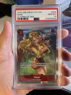 2025 ONE PIECE STARTER DECK ST21-EX GEAR 5 ALTERNATE ART #009 NAMI PSA 10 - Image 1