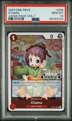2023 ONE PIECE JUDGE PACK VOLUME 1 #006 OTAMA JUDGE PACK VOL.1 PSA 10 GEM MINT - Image 1