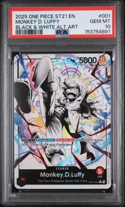 2025 ONE PIECE STARTER DECK ST21-EX GEAR 5 #001 MONKEY D. LUFFY PSA 10 - Image 1