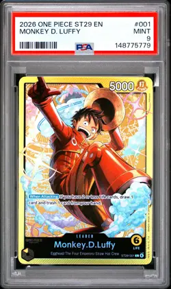 2026 ONE PIECE STARTER DECK ST29-EGGHEAD #001 MONKEY D. LUFFY PSA 9 - Image 1
