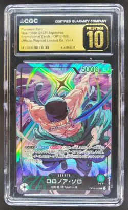 2025 ONE PIECE JP RORONOA ZORO PROMO OP12-020 CGC 10 PRISTINE L PT - Image 1