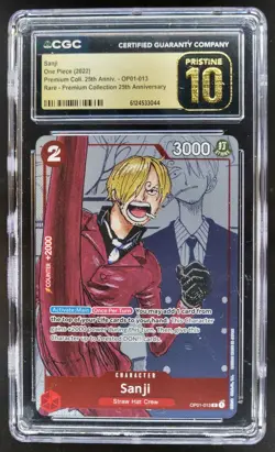 2022 ONE PIECE SANJI RARE OP01-013 25TH CGC 10 PRISTINE L PT - Image 1