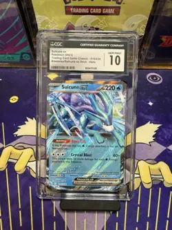 Pokemon 2023 Suicune ex 010/034 TCG Classic CLB Holo CGC 10 GEM MINT - Image 1