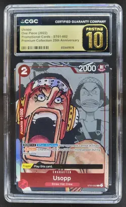2022 ONE PIECE USOPP PROMO ST01-002 25TH CGC 10 PRISTINE L PT - Image 1
