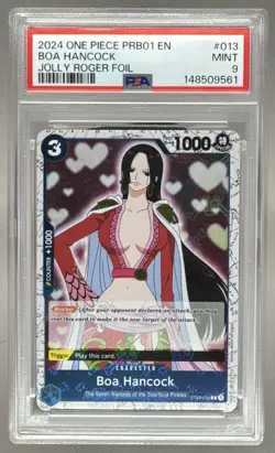 148509561 Boa Hancock 2024 One Piece The Best #ST03-013 Jolly Roger Foil PSA 9 - Image 1