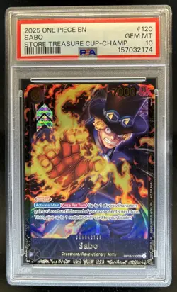2025 One Piece EN Sabo Store Treasure Cup Champ #120 PSA 10 GEM MINT Gem Mint - Image 1