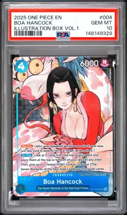 One Piece Boa Hancock Illustration Rare Volume 1 #004 PSA 10 Gem Mint - Image 1