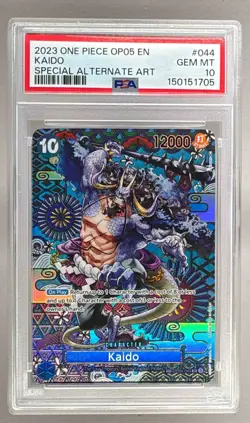 150151705 Kaido 2023 One Piece OP05 #OP04-044 Special Alt Art PSA 10 - Image 1