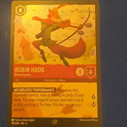 Disney Lorcana TCG Robin Hood - Sharpshooter 118/204 Foil Character (English) - Image 1