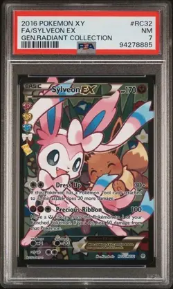 Pokemon Sylveon EX - RC32/RC32 Pokemon Generations Radiant Full Art PSA 7 - Image 1