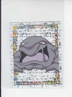 1999 Pokemon Merlin Sticker Collection Nintendo - Glitter Holo Muk S14 - Image 1
