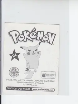 1999 Pokemon Merlin Sticker Collection Nintendo - Glitter Holo Muk S14 - Image 2