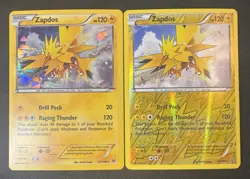 x2 - Pokemon TCG Zapdos XY Roaring Skies 23/108 Cracked Ice + Reverse Holo - Image 1