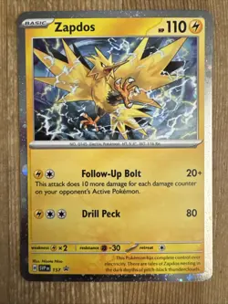 Pokemon TCG Zapdos SVP 157 Scarlet & Violet Black Star Promo Rare NM - Image 1