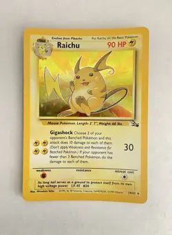 Raichu #14/62 Pokemon Fossil Set Holo rare 1999 ⚡Excellent Condition⚡ - Image 1