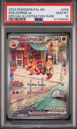PSA 10 GEM MINT Skeledirge EX Paldea Evolved SIR Pokemon 258/193 - Image 1