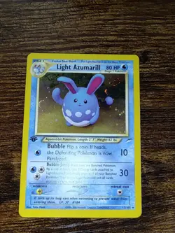 Pokemon Neo Destiny Light Azumarill 1st Edition 13/105 Holo Rare - Image 2