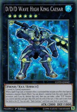 D/D/D Wave High King Caesar [COTD-EN042] Super Rare Lightly Played 1st Edition - - Image 1
