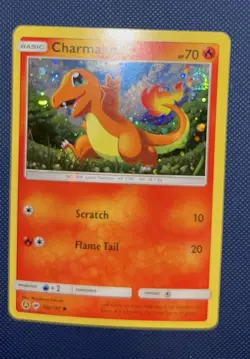 Pokemon Card Charmander cosmos holo Burning Shadows 18a/147 HD GALAXY SWIRL - Image 1