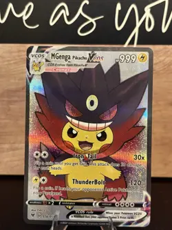 Pikachu Mega Gengar Cosplay Pokemon Cute Doujin ACG HOLO Card - Near Mint C. - Image 1