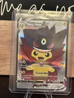 Pikachu Mega Gengar Cosplay Pokemon Cute Doujin ACG HOLO Card - Near Mint C. - Image 3
