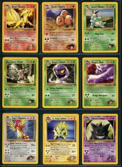 Pokemon GYM CHALLENGE Set COMPLETE Unlimited Edition NON HOLO Cards #21-132 NM - Image 3