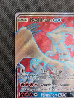 Pokemon TCG Reshiram GX 65/70 Dragon Majesty Ultra Rare Holo Full Art Card - Image 4