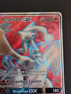 Pokemon TCG Reshiram GX 65/70 Dragon Majesty Ultra Rare Holo Full Art Card - Image 5