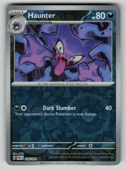Haunter 056/091 Common Paldean Fates Pokemon Reverse Holo (& bonus regular) NM - Image 1
