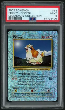 2002 POKEMON PIDGEY-REV.FOIL LEGENDARY COLLECTION #85 PSA 9 - Image 1