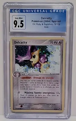 CGC 9.5 Delcatty 5/109 EX Ruby & Sapphire SPANISH Holo Pokemon Card - Image 1