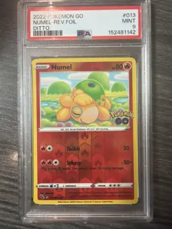 Numel [Ditto] 013/078 Reverse Holo Foil PSA 9 - 2022 Pokemon GO Peel Sticker - Image 1