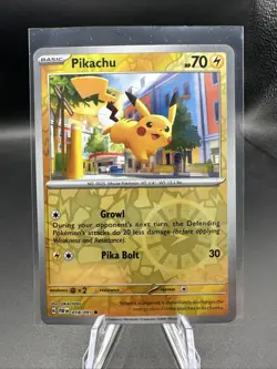 Pikachu Reverse Holo Common PAF 018/091 NM Pokemon TCG - Image 1