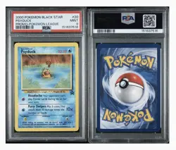 2000 Pokemon WOTC Black Star Promo Psyduck 20 /53 CLEAN NO WHITENING 🔥🔥 PSA 9 - Image 1