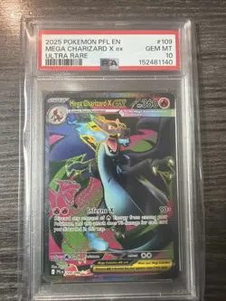 Pokemon Mega Charizard X ex Phantasmal Flames 109/094 Ultra Rare Holo EX PSA 10 - Image 1