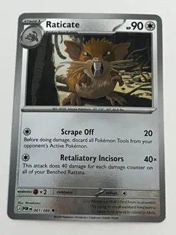 Raticate 061/088 • Reverse Holo • Pokemon TCG: Perfect Order • NM - Image 1