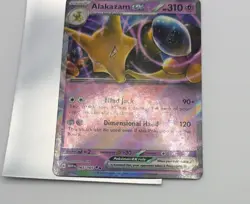 Pokemon TCG Alakazam ex 65/165 Scarlet & Violet 151 Double Rare Full Art Holo NM - Image 1