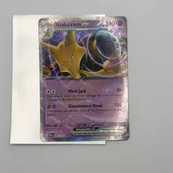 Pokemon TCG Alakazam ex 65/165 Scarlet & Violet 151 Double Rare Full Art Holo NM - Image 3