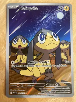 Pokemon Helioptile 143/132 Me01: Mega Evolution Holo Illustration Rare Full Art - Image 1