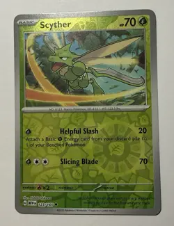 Scyther 123/165 Reverse Holo MEW SV: Scarlet & Violet 151 NM Pokemon - Image 1