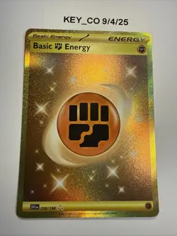 Pokemon TCG Basic Fighting Energy Scarlet & Violet-Base Set Holo Card 258/198 - Image 1