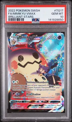 Pokemon Mimikyu Vmax Sword & Shield Brilliant Stars Trainer Gallery #TG17 PSA 10 - Image 1