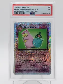DARK SLOWBRO 2002 POKEMON LEGENDARY COLLECTION REV HOLO #8 PSA 1 Q0895 - Image 1