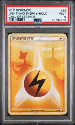 2011 POKEMON CALL OF LEGENDS #91 LIGHTNING ENERGY-HOLO PSA 9 - Image 1