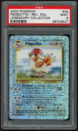 2002 POKEMON PIDGEOTTO-REV.FOIL LEGENDARY COLLECTION #34 PSA 9 - Image 1