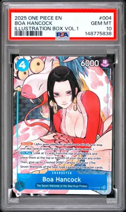 2025 ONE PIECE PROMOS ILLUSTRATION BOX VOL.1 #004 BOA HANCOCK PSA 10 - Image 1