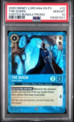 2025 DISNEY LORCANA EN P3-PROMO COSTCO BUNDLE THE QUEEN MIRROR SEEKER PSA 10 - Image 1