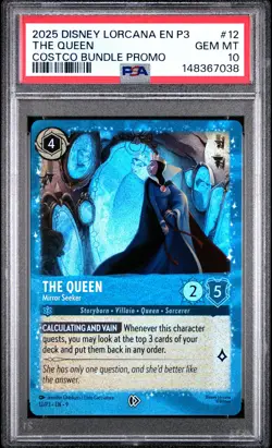 2025 DISNEY LORCANA EN P3-PROMO COSTCO BUNDLE THE QUEEN - MIRROR SEEKER PSA 10 - Image 1