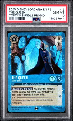 2025 DISNEY LORCANA EN P3-PROMO COSTCO BUNDLE THE QUEEN MIRROR SEEKER PSA 10 - Image 1