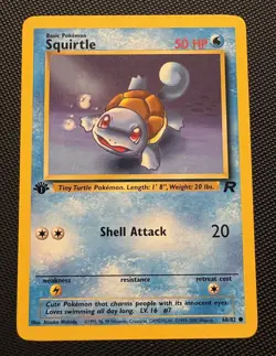 Squirtle 68/82 1st Edition Team Rocket Non Holo Pokemon Card - Image 1